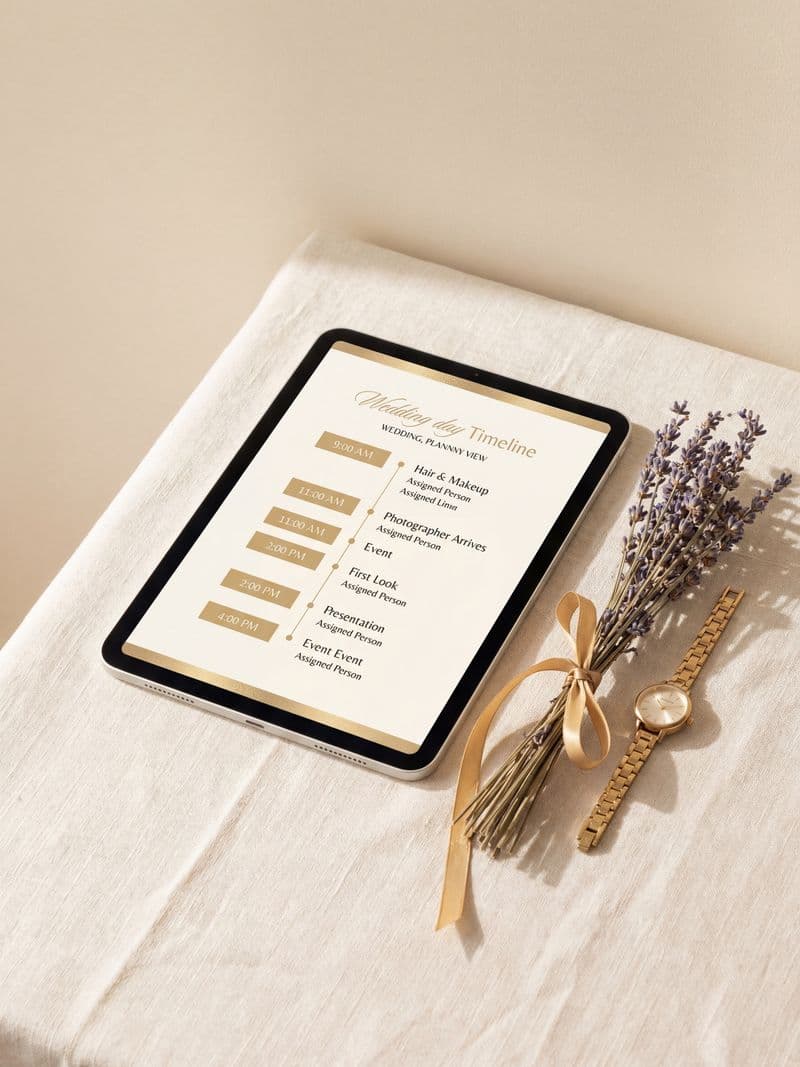Wedding Day Timeline Template